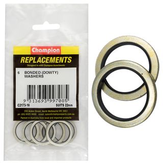 Champion Kit Dowty Washers 22mm Pk6