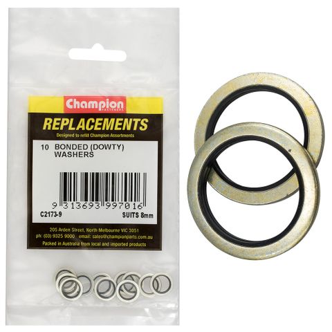 Champion Kit Dowty Washers 8mm Pk10