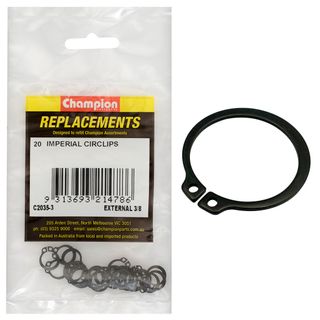 Champion Kit External Circlip 3/8 Pk20