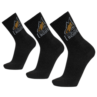 MONGREL Bamboo Socks Mens Black 5-11 Pk3