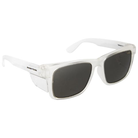 Frontside Glasses Smoke Lens Clear Frame