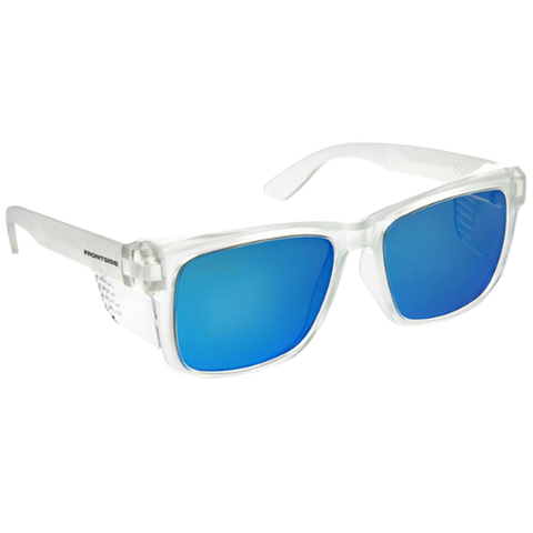 Frontside Polar Blue Lens Clear Frame