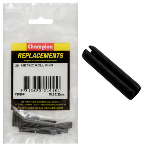 Champion Kit Roll Pins M4 x 20mm Pk20