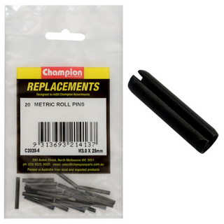 Champion Kit Roll Pins M3 x 25mm Pk20