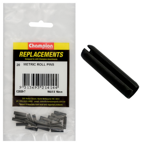 Champion Kit Roll Pins M4 x 16mm Pk20