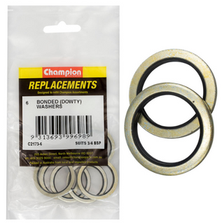 Champion Kit Dowty Washers 3/4 BSP Pk6