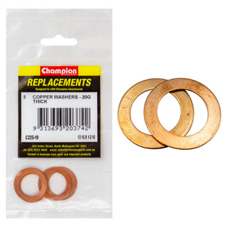 Washers Flat Copper 13/16x1-3/16 20g Pk5