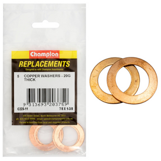 Washers Flat Copper 7/8x1-3/8 20g Pk5