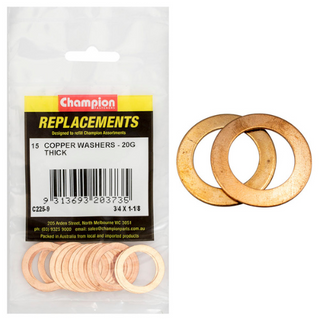 Washers Flat Copper 3/4x1-1/8 20g Pk15