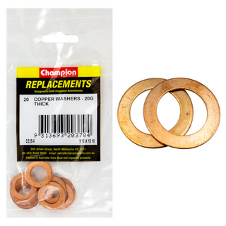 Washers Flat Copper 9/16x15/16 20g Pk20