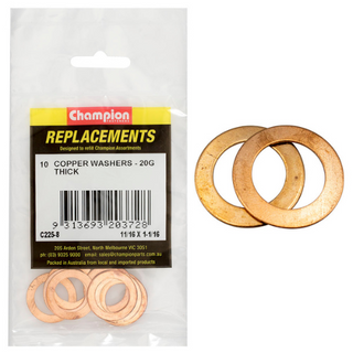 Washers Flat Copper 11/16x1-1/16 Pk10