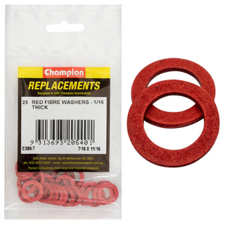 Washers Flat Fibre 7/16x11/16x1/16 Pk25