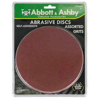 Disc Alum Oxide 175mm Assort Velcro Pk4