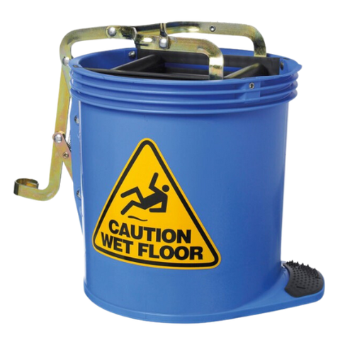 Mop Bucket 16L Blue - Metal Wringer