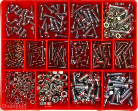 Champion Kit Pan Head Nuts & Bolts Met