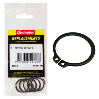 Champion External Circlips 25mm Pk5