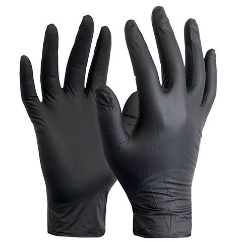 Nitrile Glove Black H/D Powder Free S