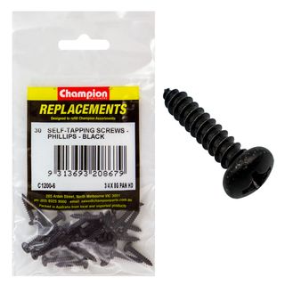 Self Tapp Screw Pan Phillip 4.2x19mm Blk