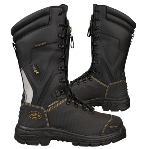 Oliver 350mm Miners Boot  L/Up Black 10