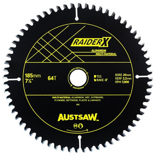 Austsaw RaiderX Multi 185mm x 20 x 64T