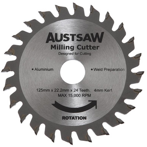 Austsaw Milling Blade 125mm x 22.2 x 24T