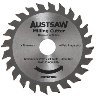 Austsaw Milling Blade 125mm x 22.2 x 24T