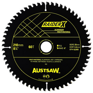 Austsaw RaiderX Multi 210mm x 25 x 60T