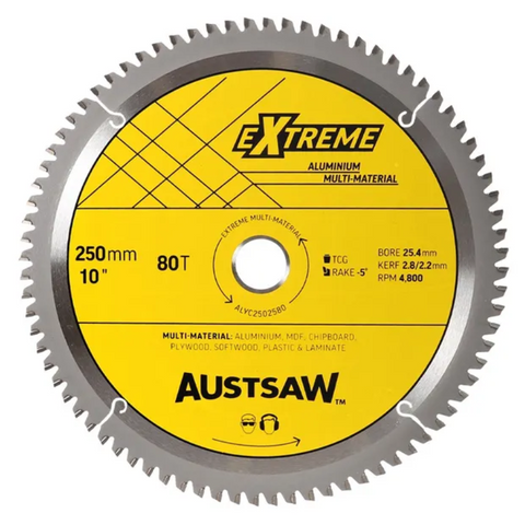 Austsaw Alumin Blade 250mm x 25.4 x 80T