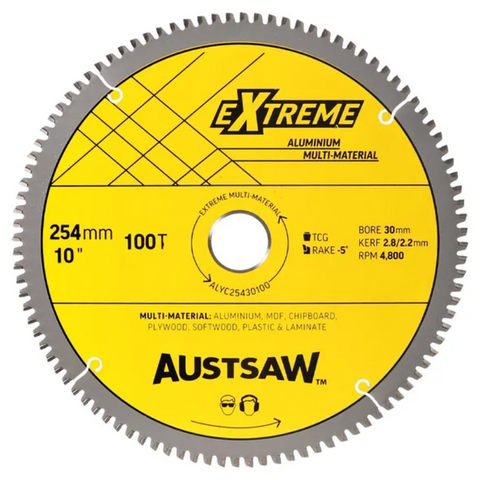 Austsaw Alumin Blade 254mm x 30 x 100T