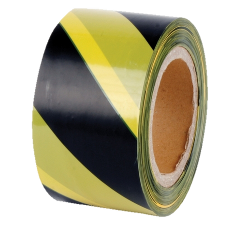 Barrier Tape 75mm x 100M Black/Yellow
