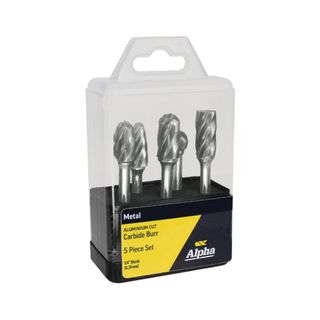 Carbide Burr Set 5 Piece - Aluminium