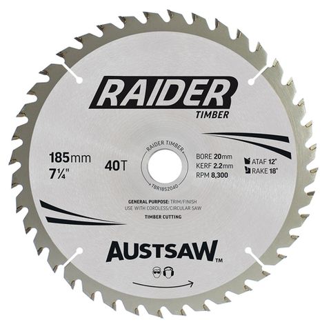 Timber Cutting Blade 185mm 20/16 40T