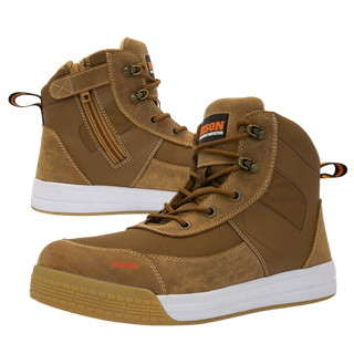 Dune Low Cut Z/Side Safety Boot Brown 10