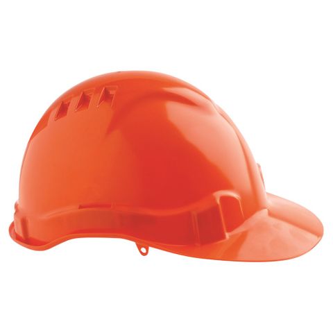 Hard Hat V6 Vented Pushlock Orange