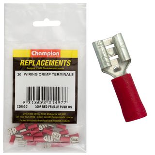 Crimp Terminals Blade Female Red 6.3mm