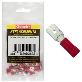 Crimp Terminals Blade Male Red 6.3mm