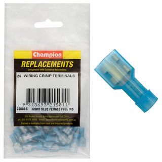 Crimp Terminals Blade Insulat Blue 6.3mm