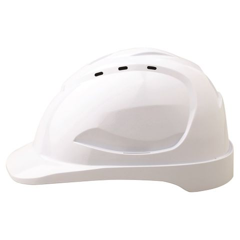 Hard Hat V9 Vented Pushlock White