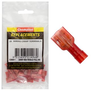Crimp Terminals Blade Insulate Red 6.3mm