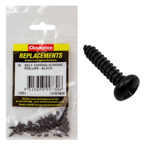 Self Tapp Screw Pan Phillip 4.2x9.5m Blk