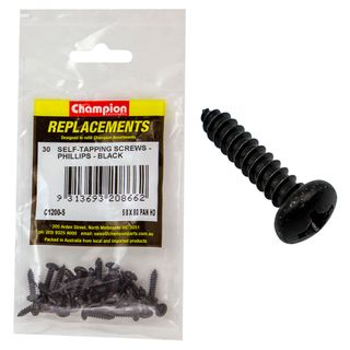 Self Tapp Screw Pan Phillip 4.2x16mm Blk