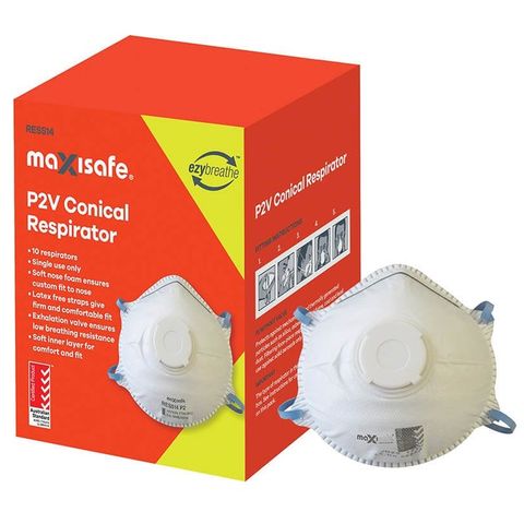 Conical P2 Respirator With Valve Pack 10