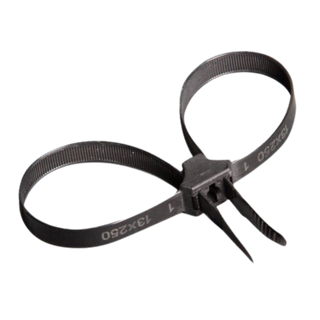 Cable Tie Handcuff Black 280 x 13mm Pk20