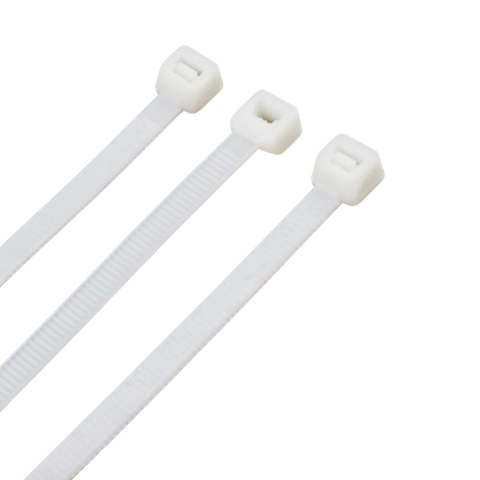 Cable Tie White 300 x 4.8mm Pk100
