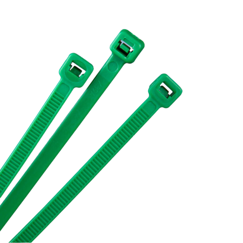 Cable Tie Green 300 x 4.8mm Pk100