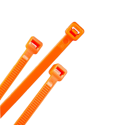 Cable Tie Orange 300 x 4.8mm Pk100