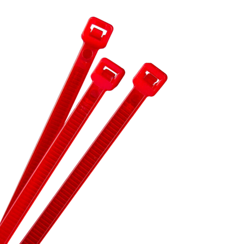 Cable Tie Red 100 x 2.5mm Pk100