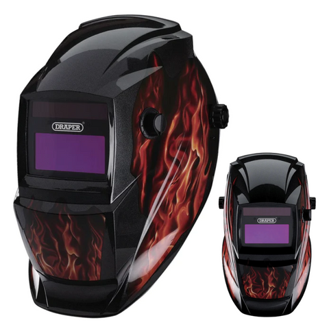 Draper Red Flames Auto Welding Helmet