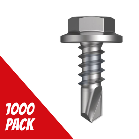 SDM Flanged Hex Screw 8gx12mm CL4 Pk1000