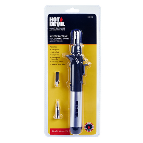 Hot Devil Blow Torch/Soldering Iron 3Pce